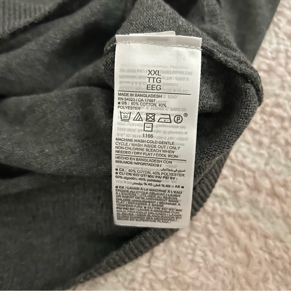 NWT Old Navy Cotton Blend V Neck Sweater Men’s Heather Gray Size XXL Office - Picture 5 of 12